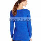 Women Blue Sweater Christmas Dog Pattern Christmas Sweater Unisex thumbnail-2