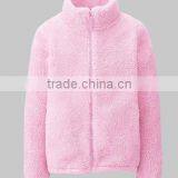 2016 Fashion Pink Polar Fleece Sweatshirt Wholesale Collared Sweatshirt for Women KM0423 thumbnail-1