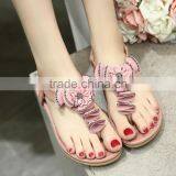 Zm50219b 2017 New Style Lady Shoes Wholesale Flower Crystal Women Sandal thumbnail-2