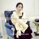 Women Fluffy Furry Shawl Scarf Wrap Stole Cape Shrug Faux Fur Luxury Sweet Bride Artificial Fur Winter Warm thumbnail-6