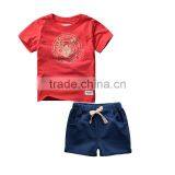 J3614 2017 Fashion Baby Boy Printed T-shirt Shorts Set Wear, Baby Clothes Clothing Set thumbnail-1