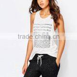 Guangzhou Shandao OEM Wholesale Casual Summer 95% Cotton 5% Spandex Women White Athletic Quick Dry Slim Fit Fitness Tank Tops thumbnail-2