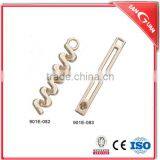 Fashion design custom zipper pulls zinc alloy puller for nylon metal zipper slider