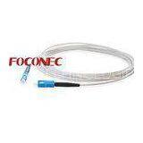 SC to SC Drop Fiber Optic Patch Cord , White Drop Cable for FTTH