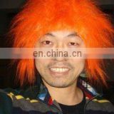 orange team sports wig,MOQ:50 pcs.Shipping time: 3 working days