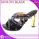 Ladies Shoes With Stones High Heel Slipper African Ladies Shoes thumbnail-1