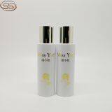 Recycled 100ml PET Plastic Cosmetic Facial Toner Bottle with Golden Cap