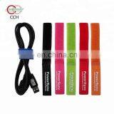 Colorful Custom Logo Hook and Loop Cable Ties