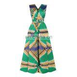 New Arrival Ladies Multi Ways A Line Big Leg Opening Women's African Print Floral Jumpsuits thumbnail-1