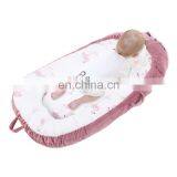 100% Cotton Newborn Portable Crib Baby Nest Sleeping Bassinet for Bed Portable Baby Lounger thumbnail-1