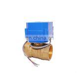 CWX AC85-265V 3/4" 12v Brass Motorized 2-way Ball Valve for Water