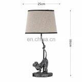 New Bulk Cheap Resin Desk Lamp Silver Monkey Design Modern Hotel Table Lamp for Living Room thumbnail-6