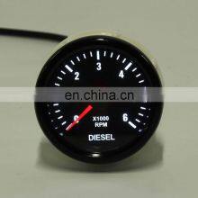 Universal 52mm 12V Car Tachometer 0-6000 RPM (On Dash) White Electrical Auto Tachometer Gauge For Diesel Motor Engine thumbnail-1