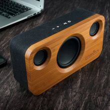 25W Bluetooth Speaker (A320) With Super Bass, Loud Bamboo Wood Home Audio Wireless Speakers With Subwoofer thumbnail-3