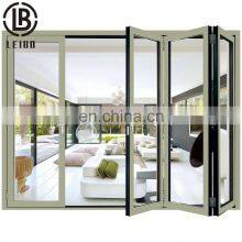 Accordion Doors Heat Insulation Patio Aluminium Glazed Folding Doors