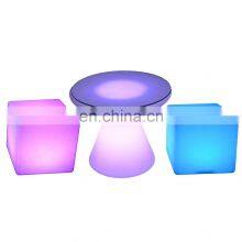 Mobile Bar Tables Decorative Led Cube Chair Outdoor Furniture Portable Bar Stool Lounge Chair thumbnail-1