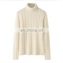 Autumn Winter Ladies' 100% Pure Cashmere Turtleneck Sweater Thick Knitwear Casual Style Solid Pattern Front Warm Comfortable thumbnail-6