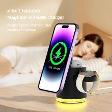 Phone Accessories Foldable 3 In 1 Desktop Multifunctional Wireless Magnetic Charger For Iwatch And Galaxy Watch thumbnail-2