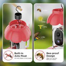 Outdoor Electronic Bird Feeder Cam Hanging Smart Humming Camera 2.4G-WIFI 3MP Hummingbird Feeder With Camera AI Identifies Bird thumbnail-4