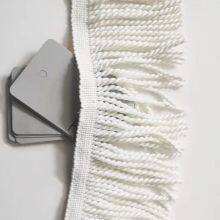 Coastal Breeze Fringe: White Twisted Tassel Trim for Beach Umbrella Decor Bullion Fringe thumbnail-5