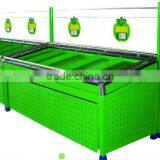 High Quality Supermarket Staniless Steel & Wooden Fruit and Vegetable Display Stands thumbnail-5