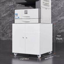 Modern Office Printer Stand Cabinet With Drawers | Quiet Rolling Base for Corporate Offices in New York | Durable Steel Construction thumbnail-2