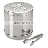 Stainless Steel Ice Bucket with tong