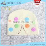 MZ-MS-030 100% Cotton Knitted Customerized Pattern Newborn Baby Bonnet thumbnail-3