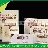 2015 Clear Imported Acrylic Sign Holder for Resturant