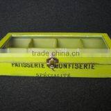 Green Color Antique Wooden Sundries Storage Box With Lock