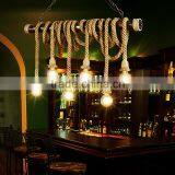 Rope Chandelier Vintage Pendant Lighting Edison Bulb thumbnail-2