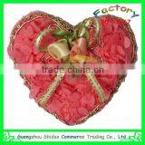 Rose color heart design flowers for clothing decorative chiffon flowers for children garment decoration