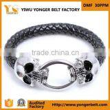 Fashion Metal Buckle Dragon Design Braided Pu Handmade Rope Charm Bracelet thumbnail-2