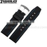 24mm Black Diver Rubber Watch Strap Wholesale 3PCS thumbnail-4