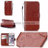 PU Wallet Leather Case With Stand With Strap With Inside TPU Phone Case for Iphone 6s 6s Plus thumbnail-2