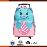 Fashion lovely kids school bag with wheels