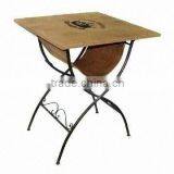 112324NC-Patio Furniture Square Metal Table W/jute Bag thumbnail-1