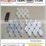 Grey Diamond Marble Mosaic Tile Polished With Black Dots thumbnail-4