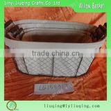 Factory wholesale oval iron metal chicken wire storage basket with handle