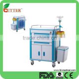 Aluminum and ABS Ambulance cart ,treatment trolley with IV pole