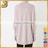 Ladies Beige Cashmere Turtleneck Oversized Jumper Sweater thumbnail-4