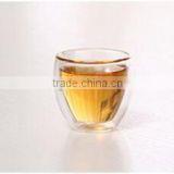 mouth blown double wall glass cup
