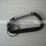 Large D Shaped Aluminum Carabiner With Keyring thumbnail-2