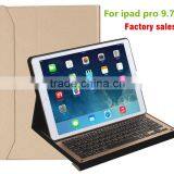 2016 New for Ipad Pro 9.7 Inch Aluminum Bluetooth Keyboard Leather Cover Case OEM Letter