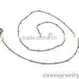 Curb Stainless Steel Women Neck Chain With Beads