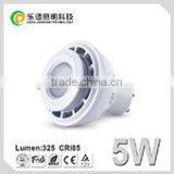 5w Dimmable Ra85 Led Spotlight Cob 30 to 80deg Angle