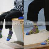 high quality thick custom colorful camo men's multi colored camo designed casual socks