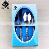 High Quality 24PCS Classic Stainless Steel Cutlery Set With Nice Box Packing