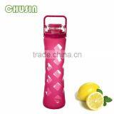 Fancy Glass Water Bottle With Heat-resistant Food Grade Silicone Sleeve and Customizable Logo thumbnail-2