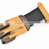 Shooting Wind Stopper Gloves Archery Products Right/Left Simple Brown 3 Finger Shooting Gloves For Longbow thumbnail-3